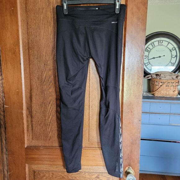 Nike Black Reflect Speed Running Exercise Legging Pants Womens M Stretch Drawstr - Picture 2 of 8